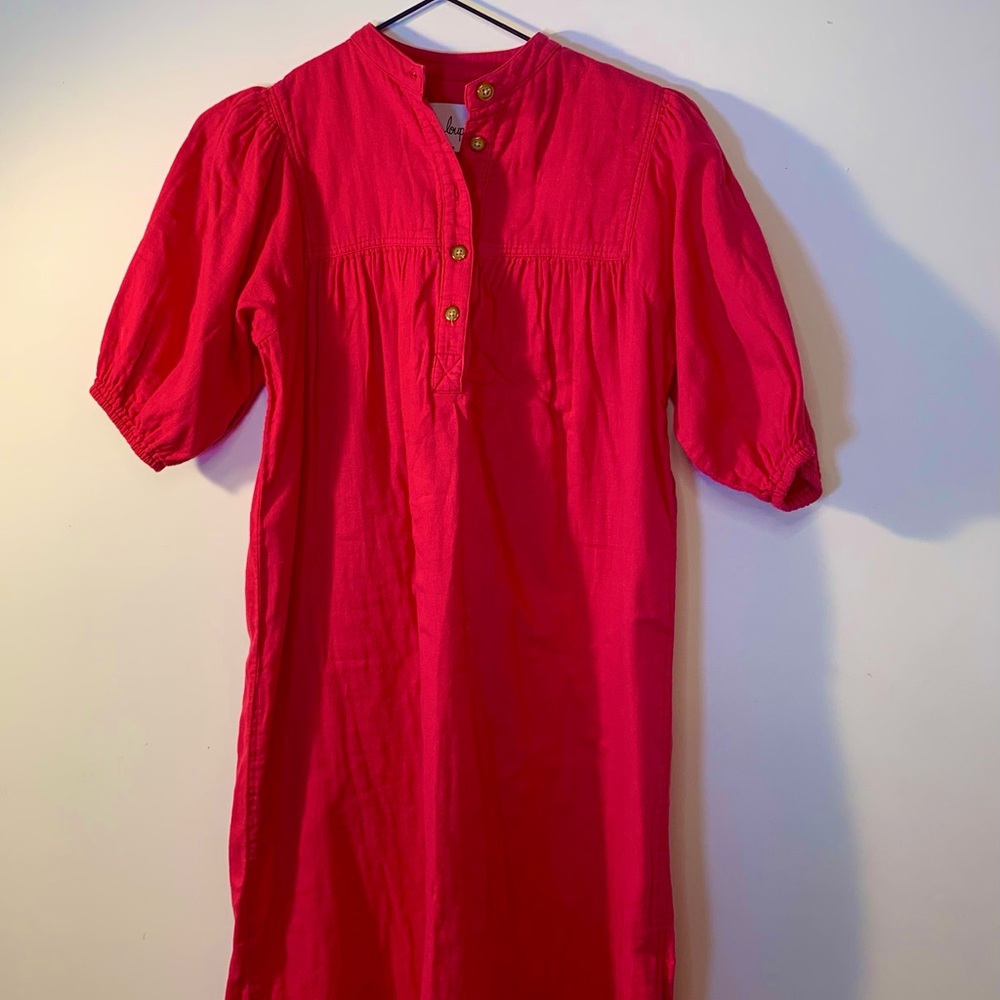 Loup Kids Casual Dress in Bright Red